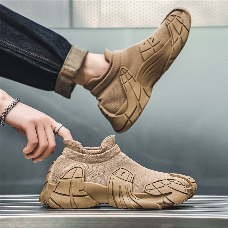 2025 Zomer Herfst Nieuwe Koreaanse Stijl Dad Ademende Mesh Slip-On Sok Schoenen Heren Speciale Aanbieding_voghion.com