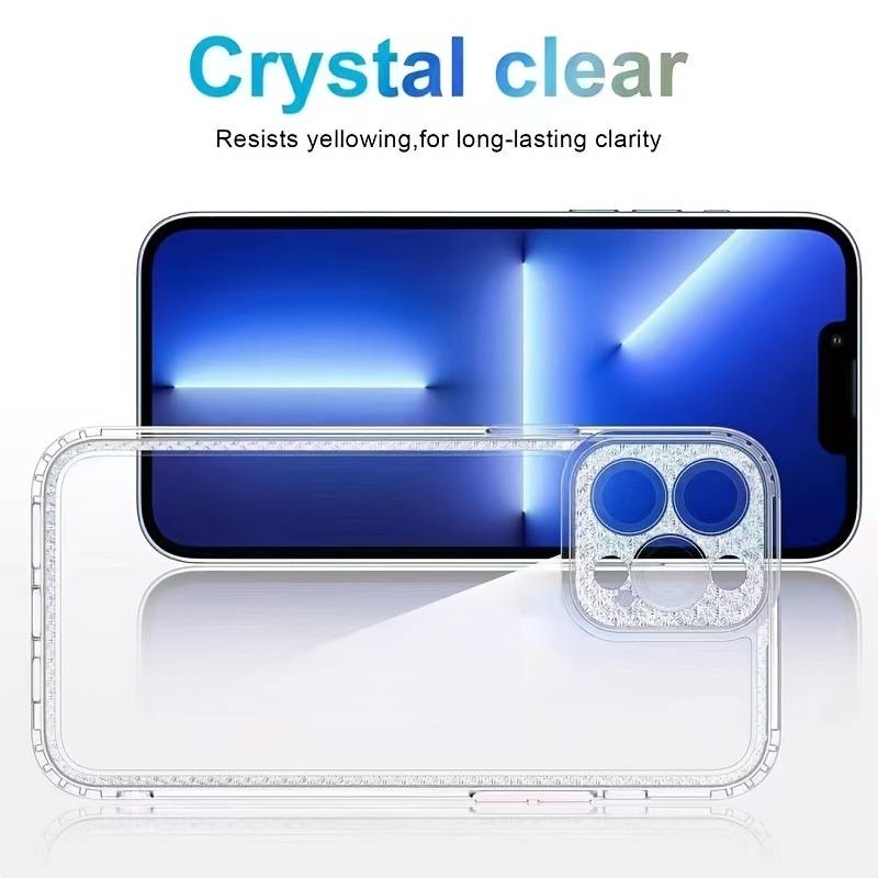 Clear Soft TPU Phone Case For IPhone 14 ProMax ,14pro,14Plus,14, Shockproof Anti-Fingerprint Transparent Protective Phone Case With Screen Protector_voghion.com