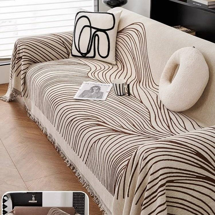 Tessuto per la casa Anti-graffio per gatti Divano in tessuto Linea Copridivano Copridivano Copridivano Universale Quattro Stagioni Cuscino per divano Spesso Copridivano Completo_voghion.com