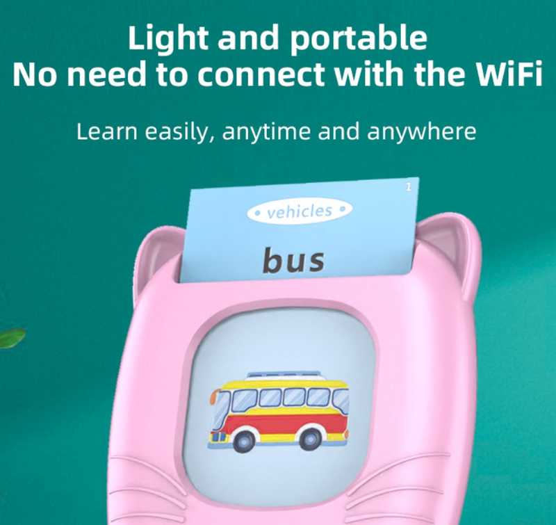 Flash Cards Foreign Trade Children's Puzzle Toys English Card Insertion Machine Bilingual Early Education Flash Card Machine_voghion.com