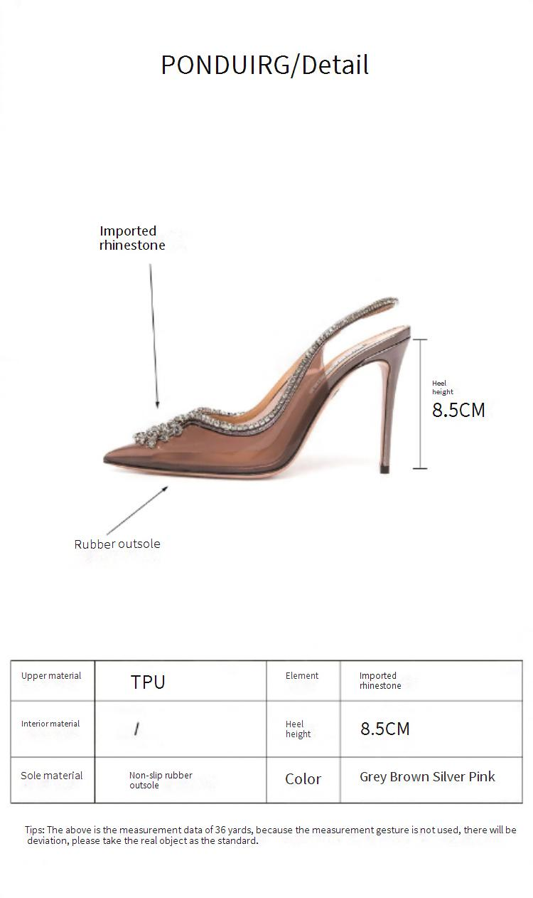 Scarpe da donna con strass, stile a punta, cintura trasparente, scarpe con tacco a spillo di tendenza alla moda_voghion.com