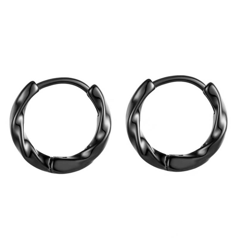 Orecchini a cerchio intrecciati da uomo e da donna per piercing all'orecchio - Orecchini ipoallergenici placcati in argento per cartilagine e lobo - 8 mm/10 mm/12 mm/14 mm_voghion.com