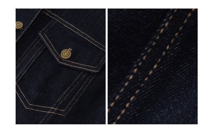Dunkelblaue Vintage-Jeansjacke für Damen – Kurzmantel mit Retro-Polokragen, lässige Jacke im Biker-Stil mit lockerer Passform_voghion.com