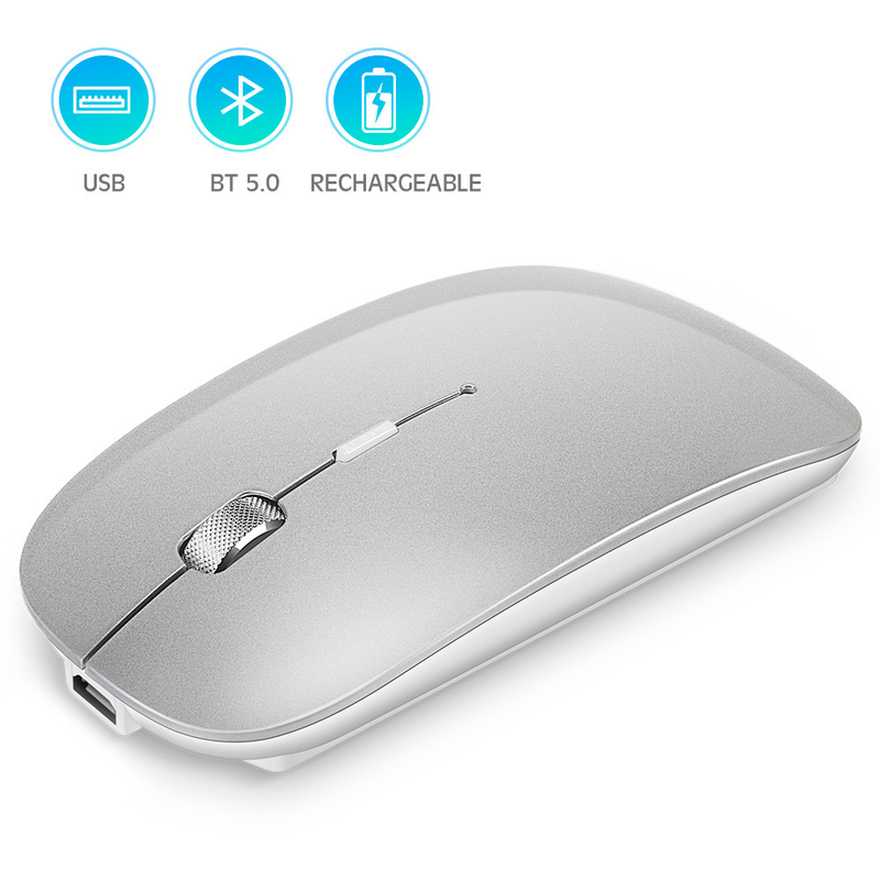 Digitex Digitex New Rechargeable Metal Roller Bluetooth Dual Mode Mouse For MacBookPro Laptop USB_voghion.com