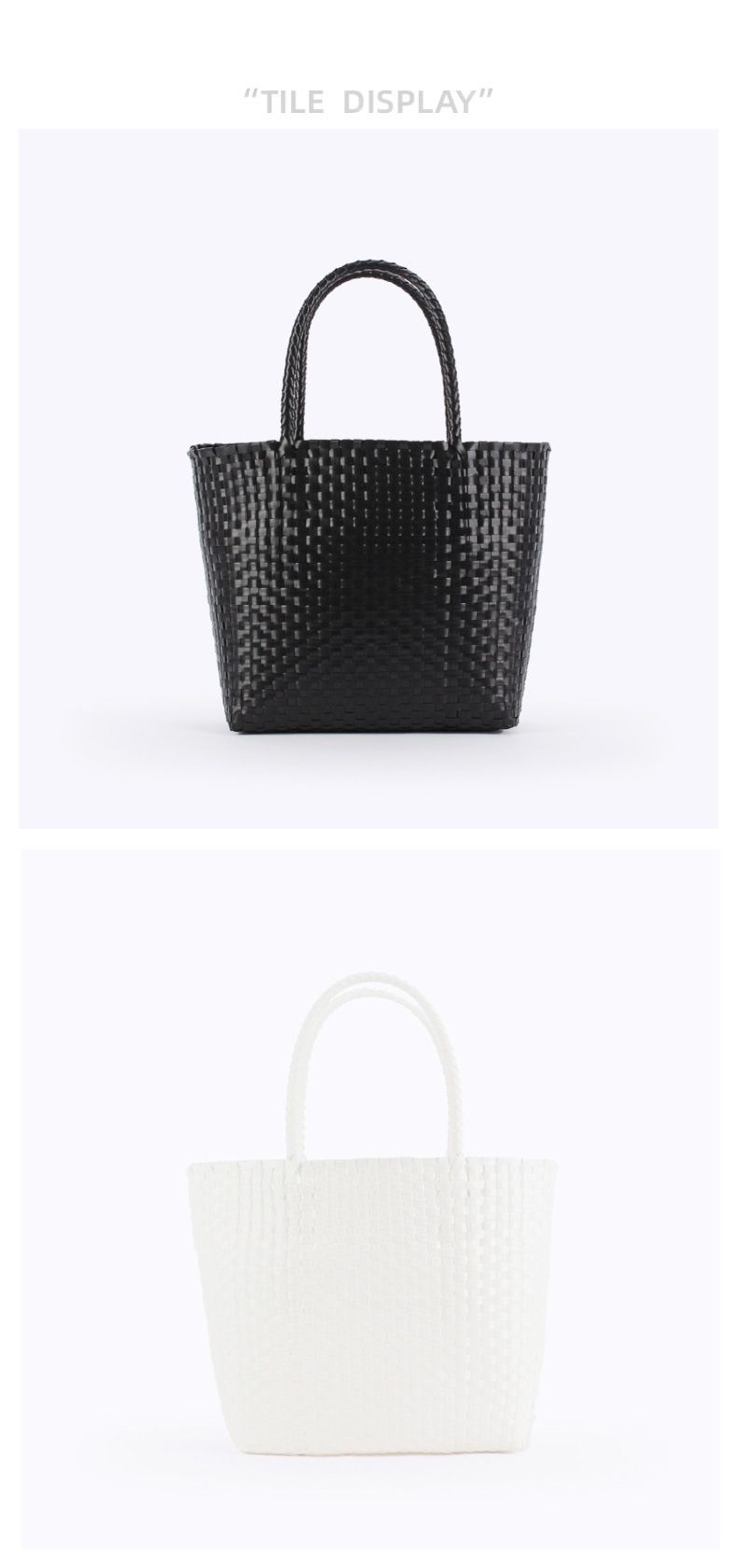 Damentaschen Makronen Frische Farbe Kunststoff Gewebte Tasche Kleine Süße Hand Gehalten Picknick Tasche Badekorb Kleine_voghion.com