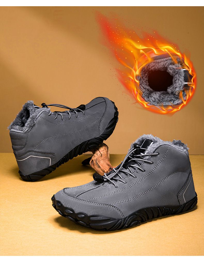 Cross-Border Factory Direct Sale Winter Fleece-Lined Warm Cold-Resistant For Men And Women Mid-Cut Snow Boots Couple_voghion.com