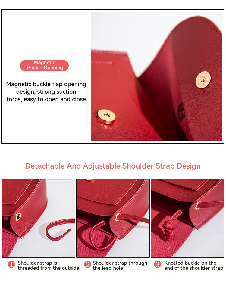 New Golden Tassel Double Layer Semi Circle Solid Color One Shoulder Saddle Bag Fashion Casual Women Small Bag_voghion.com