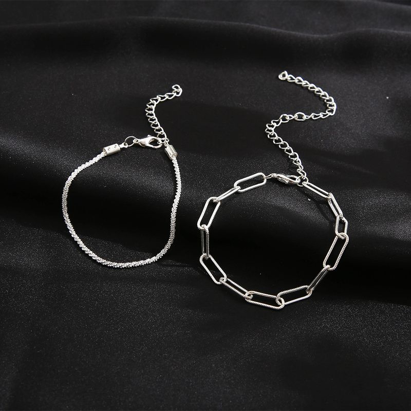 Cross-border new sparkling bracelet female ins niche design light luxury high-grade simple bracelet two-piece set_voghion.com