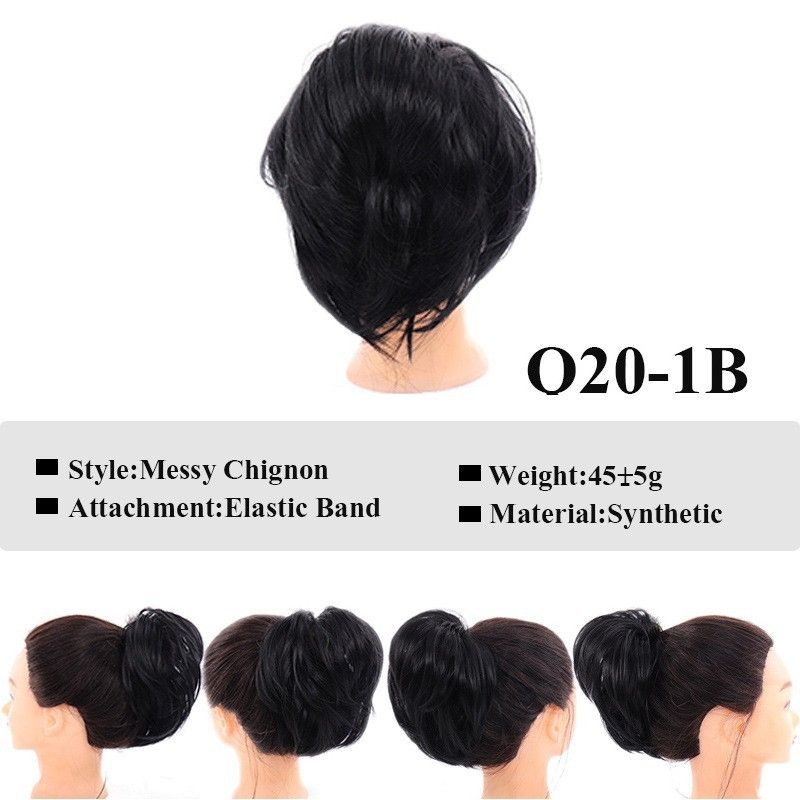 Scrunchie bun Scrunchie fofo bagunçado Scrunchie reto Rabo de cavalo com elástico Scrunchie coquetel_voghion.com