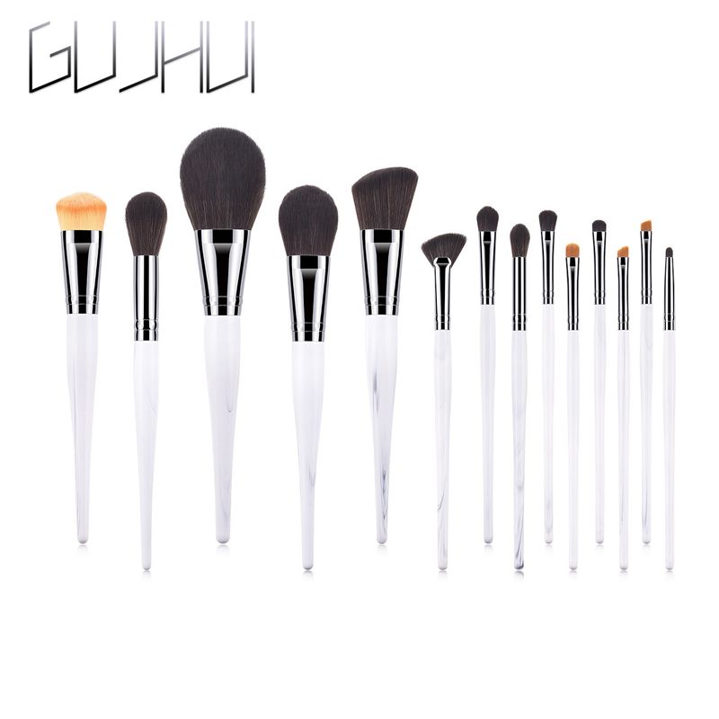 14-teiliges Make-up-Pinsel-Set, Pinselspitze, Caiyunzhinan, Schwarz und Weiß, Holzgriff, neues Make-up-Werkzeug GUJHUI_voghion.com