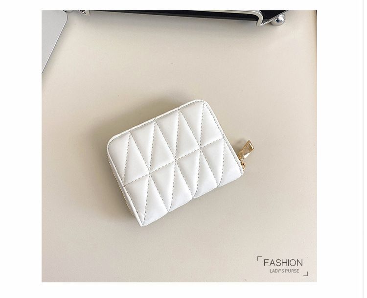 2024 neue Karte Tasche frauen Kurze Reißverschluss Handtasche Bestickt Thread Null Brieftasche_voghion.com