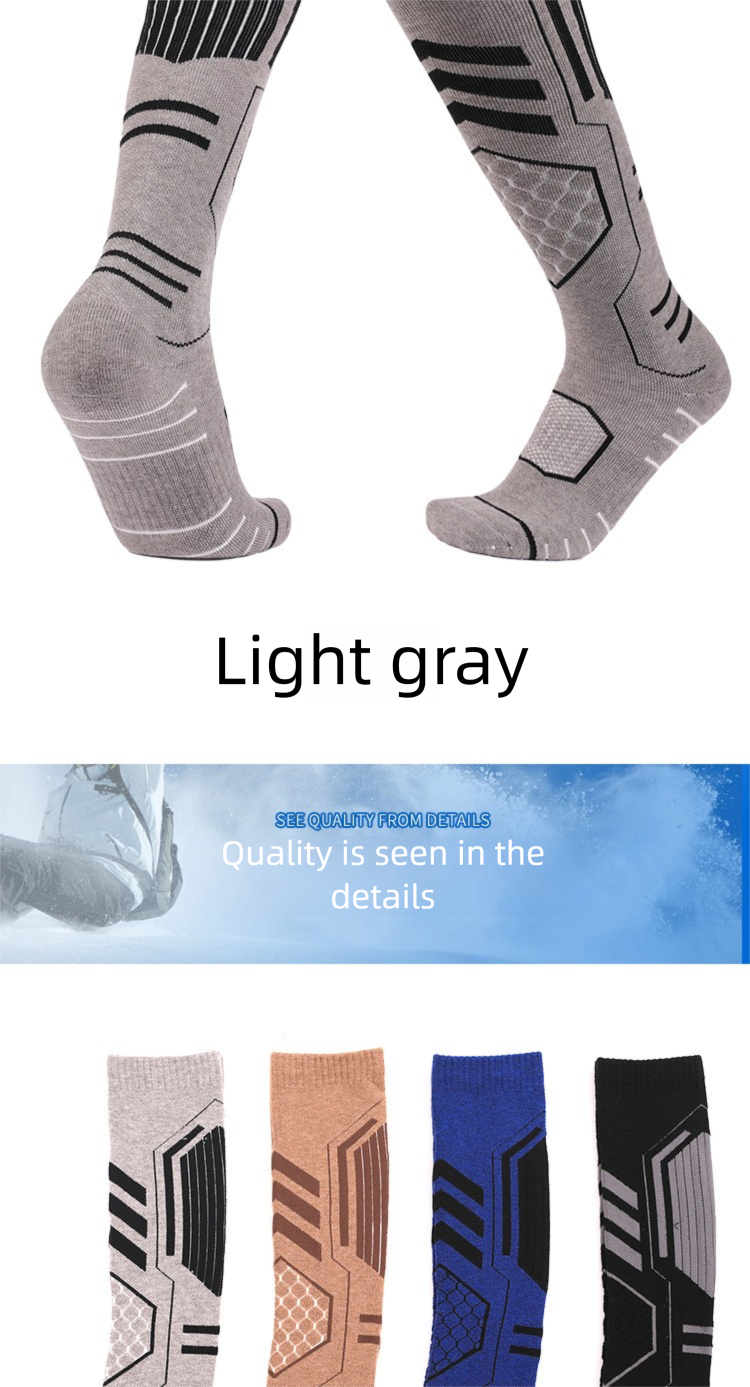 Wool Winter Warm Sweat-Absorbing Men's High Tube Non-Slip Ski Thickened Towel Bottom Women's Socks_voghion.com