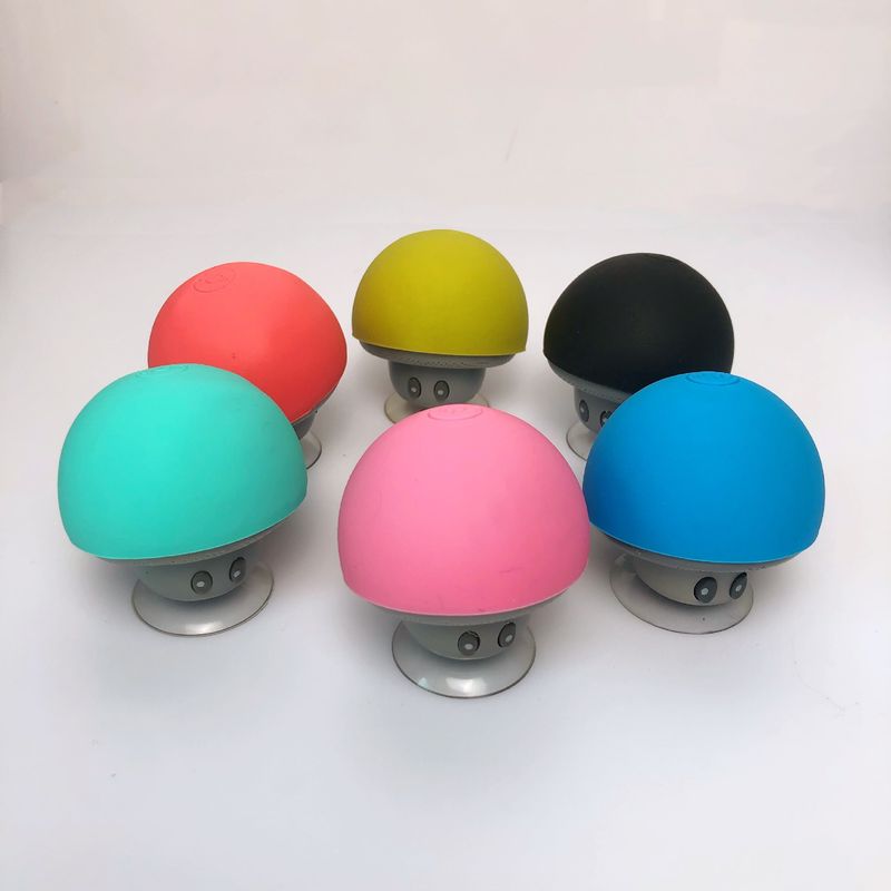 In Stock Mini Head Bluetooth Portable Phone Stand Mushroom Gift Wireless Small Speaker_voghion.com