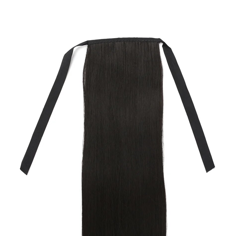 Extensions synthétiques queue de cheval longues et lisses, postiche naturelle résistante à la chaleur de 32 pouces avec Clip pour femmes_voghion.com