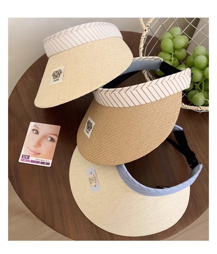 Cute Dachshund Straw Empty Top Hat Women's Summer Sun Hat Seaside Beach Hat Sun Hat Straw Hat Sun Hat_voghion.com