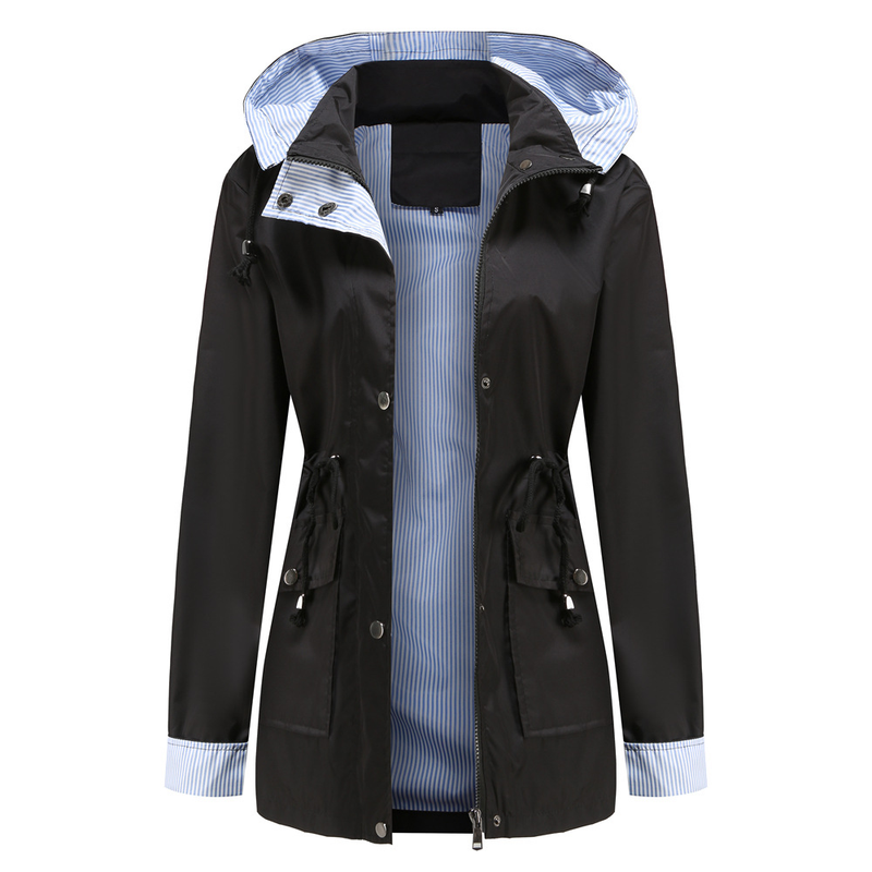 Damenbekleidung neue Herbst- und Winterjacke mit abnehmbarer Kapuze, Windjacke für Damen, große Damenjacke, Regenmantel_voghion.com