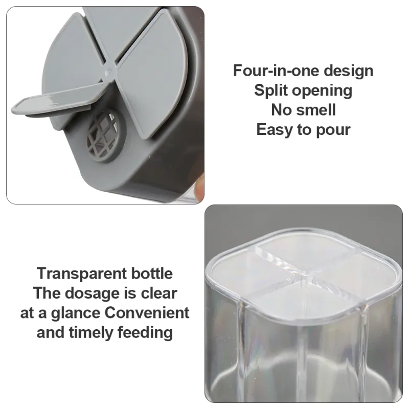 4 vienā garšvielu kannas plastmasas pudeles garšvielu organizators āra kempinga garšvielu konteiners virtuves mazo instrumentu komplekts_voghion.com