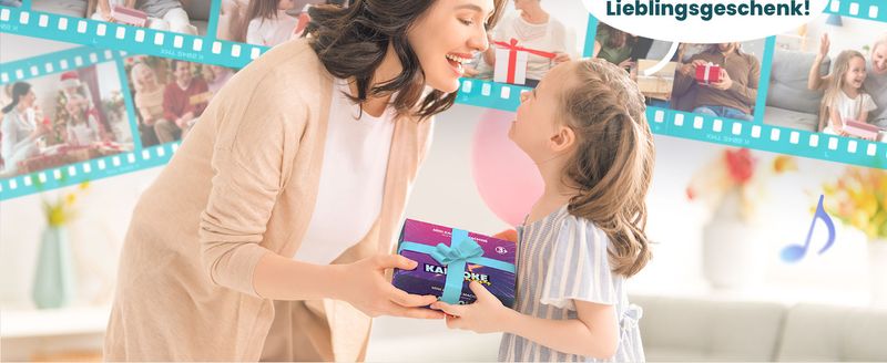 Karaoke-Maschine mit 2 Karaoke-Mikrofonen: Mini-Karaoke-Maschine für Kinder mit Mikrofon, Mädchen-Geschenke, Spielzeug für 3–12 Jahre – Bluetooth-Musiklautsprecher_voghion.com