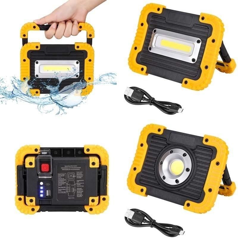 1PC LED portatile luce da lavoro campeggio luci USB ricaricabile lampada di inondazione esterna impermeabile senza batteria LXY_voghion.com