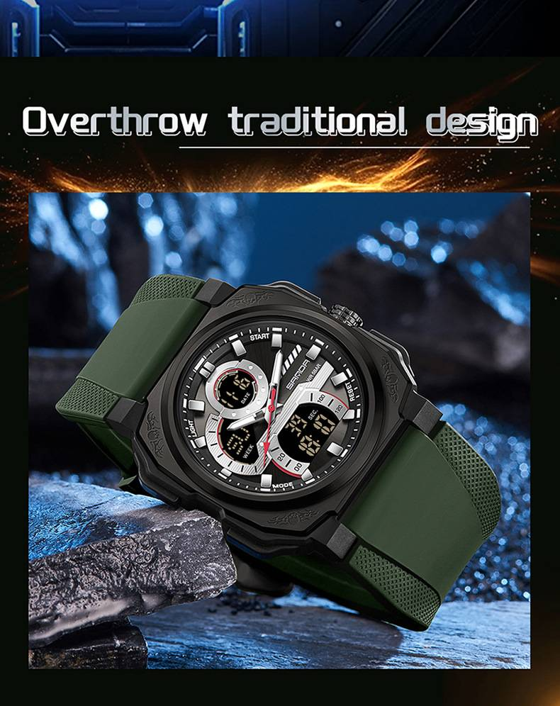 Orologio elettronico al quarzo da uomo, multifunzione, impermeabile, con sveglia, orologio da studente, orologio sportivo digitale quadrato alla moda_voghion.com