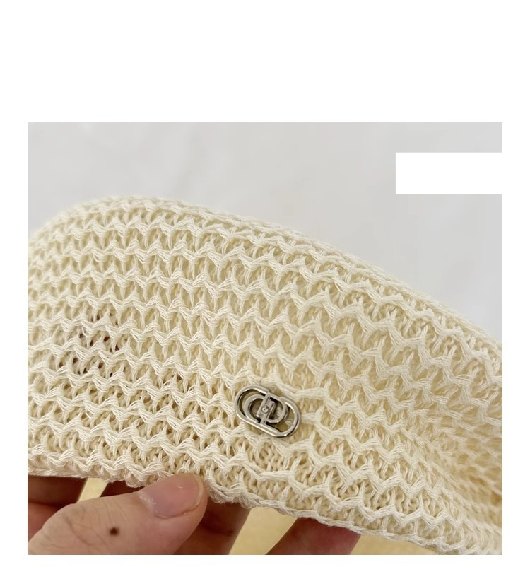 Unisex Solid color pleated styling Beret hat for women light breathable little Bud face painter hat_voghion.com