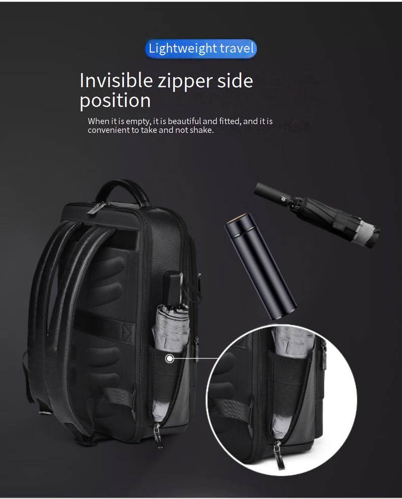 Luggage & Bags High end backpack large capacity men's computer bag business commuter travel bag USB multifunctional backpack_voghion.com