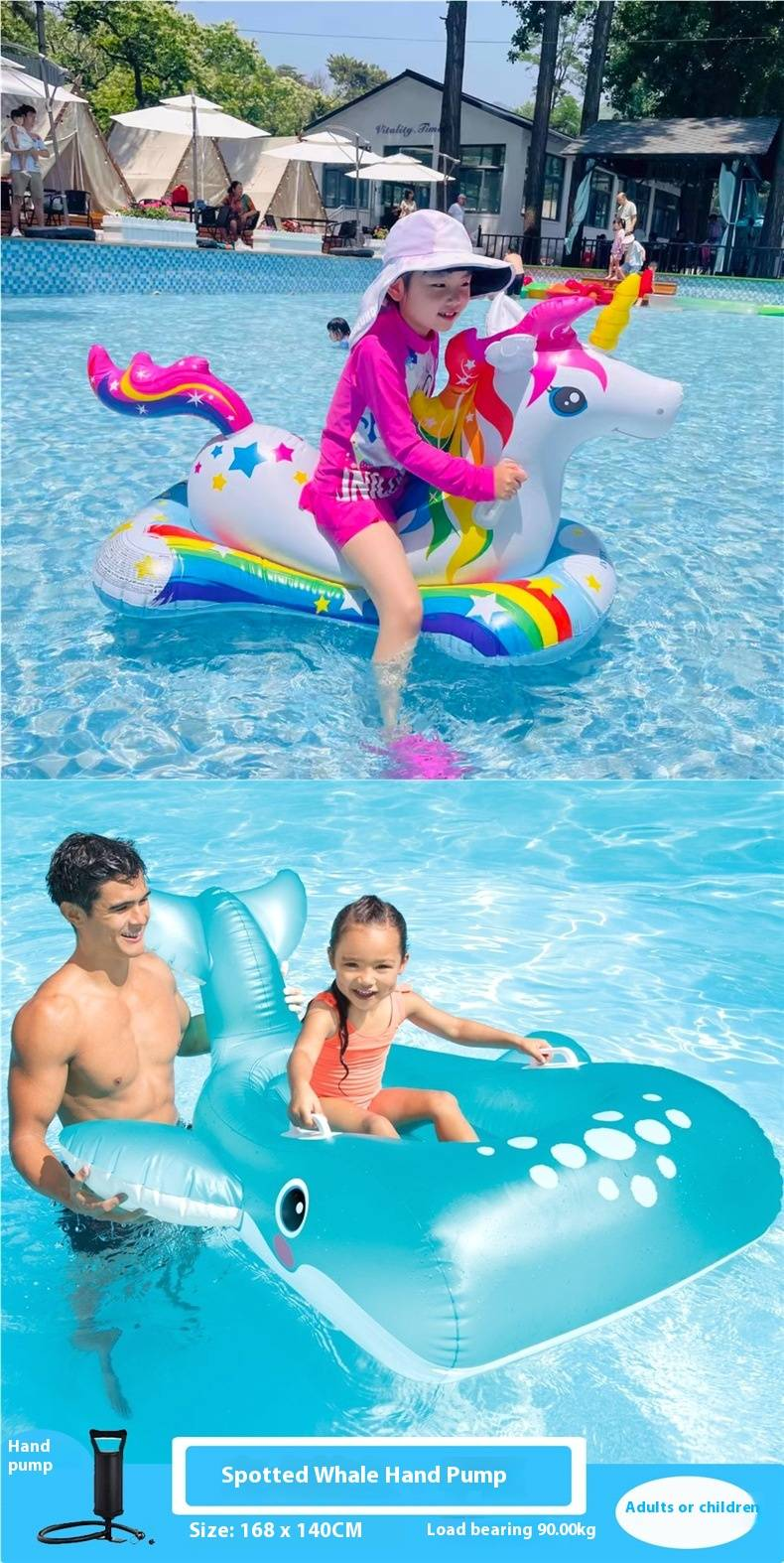 Cojín inflable de aire con forma de animal, balsa flotante, silla reclinable, cama flotante sobre el agua, anillo flotante para adultos y niños, pato amarillo, unicornio, flamenco._voghion.com