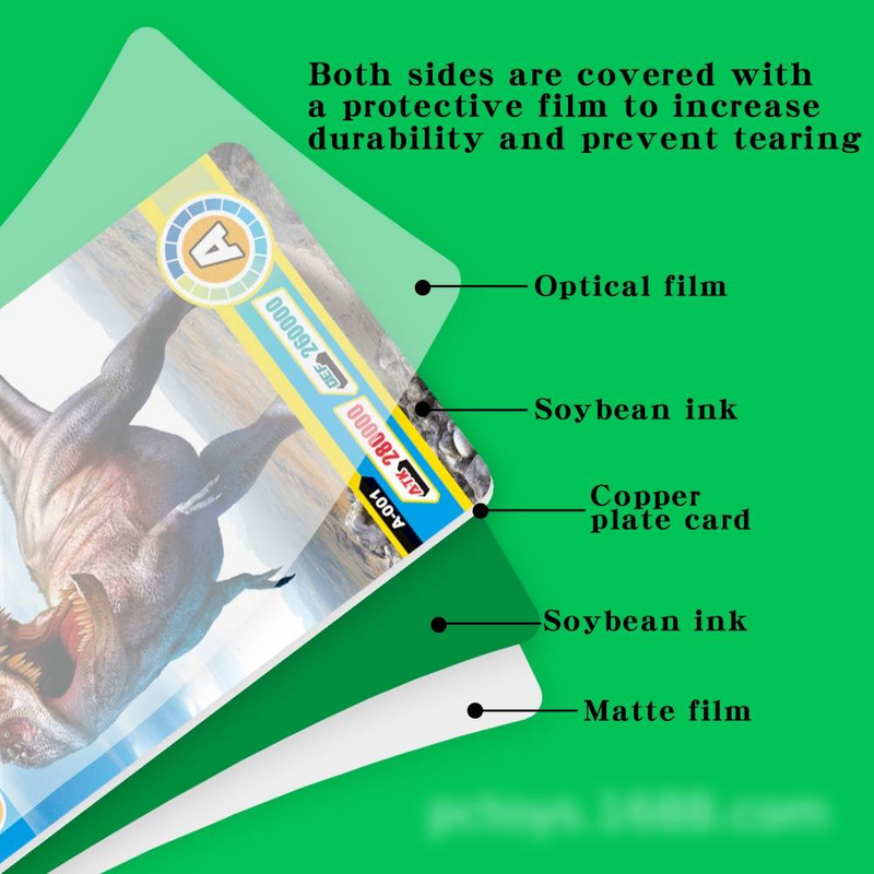 Type A 42pcs Children's Dinosaur Card Collection Flash Card Animal Card Card Cognitive Card Puzzle Boy Toy_voghion.com