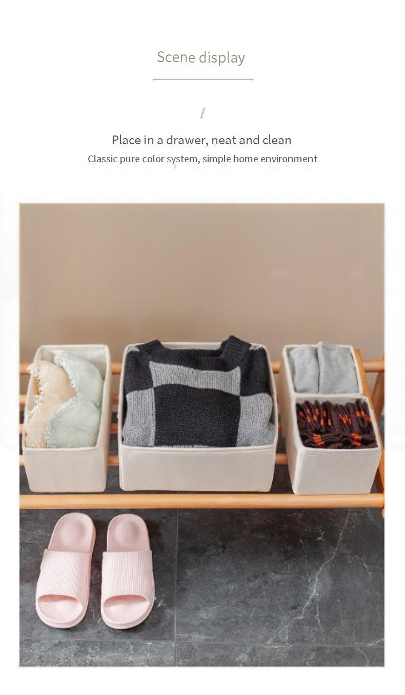 Storage Bins With Handles - 3-Pack Drawer Organizers For Clothes Baby Items & Underwear (Breathable Cotton Foldable Multi-Use)_voghion.com