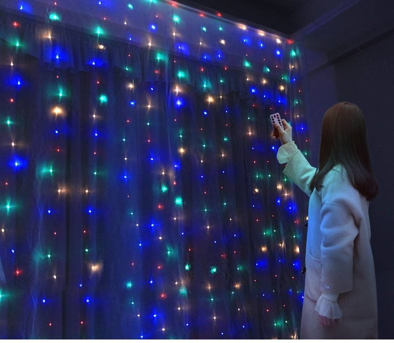 Luces LED navideñas decorativas, guirnaldas de luces festivas para interiores con diseños de muñecos de nieve, Papá Noel, renos y árboles de Navidad._voghion.com