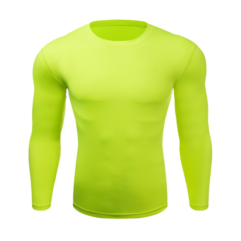 Camiseta deportiva de manga larga para hombre, de secado rápido y compresión, ideal para correr, gimnasio y deportes al aire libre._voghion.com