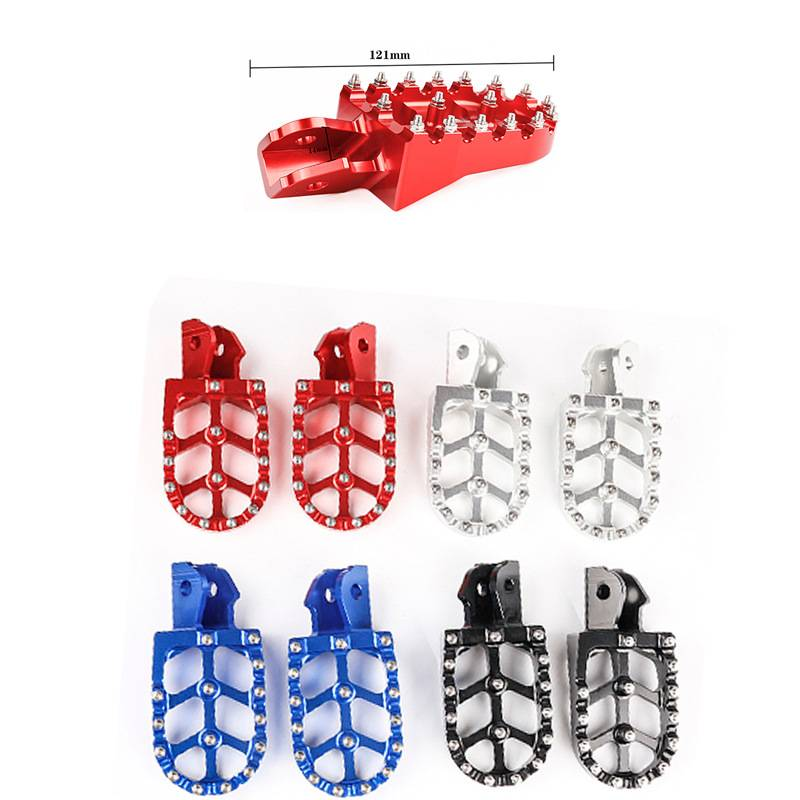 Motorrad-Fußrasten – Umrüstsatz für Fußrasten aus Aluminiumlegierung für KX250 KX250F KX450X KX450F – Rot/Blau/Schwarz/Silber_voghion.com