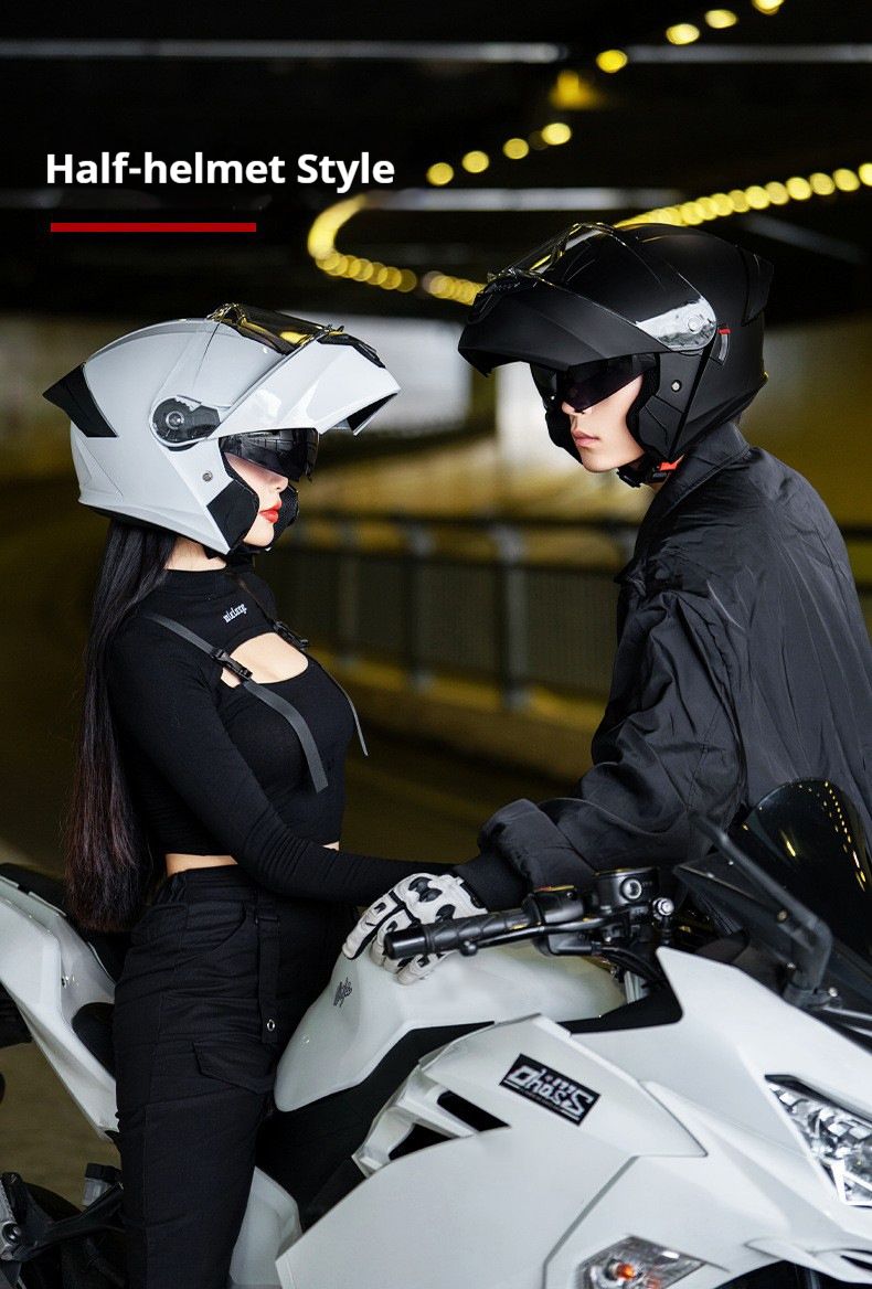 Modular Motorcycle Helmet With Bluetooth – 3C Certified, Flip-Up Visor, ABS Shell, Multiple Color & Visor Options_voghion.com
