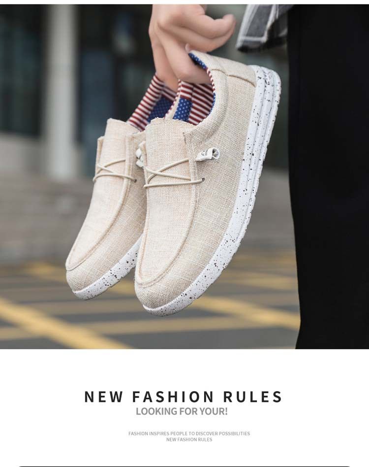 Große Herrenschuhe, Loafer, koreanischer Stil, modisch, lässig, trendig, atmungsaktiv, leicht, zum Hineinschlüpfen, leichte Canvas-Schuhe_voghion.com