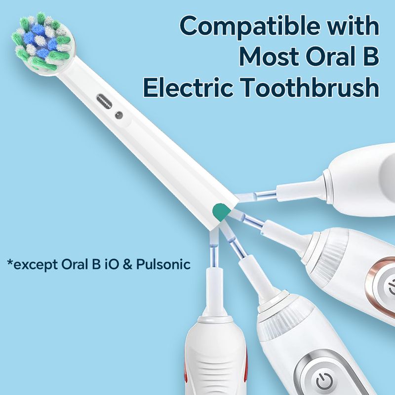 4 Pcs Toothbrush Heads Compatible With Oral B Electric Toothbrush, Professional Replacement Brush Head Refills For 1000/2000/3000/5000/6000/1500/7500_voghion.com