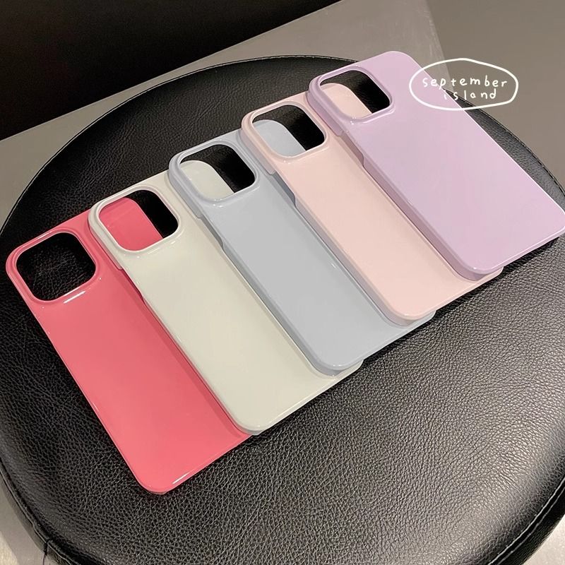 Unbeatable Quality Fancy Ins Style Minimalist Pure Color Half Pack Mobile Feilin Shell For IPhone 15pro/14promax/13/14plus Phone Iphone_voghion.com