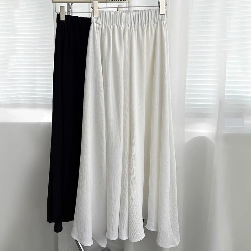 hot selling New 2024 Summer Pants Skirts Women's Wide Leg Pant Breathable Loose Trousers Ladies Elastic High Waist Streetwear_voghion.com