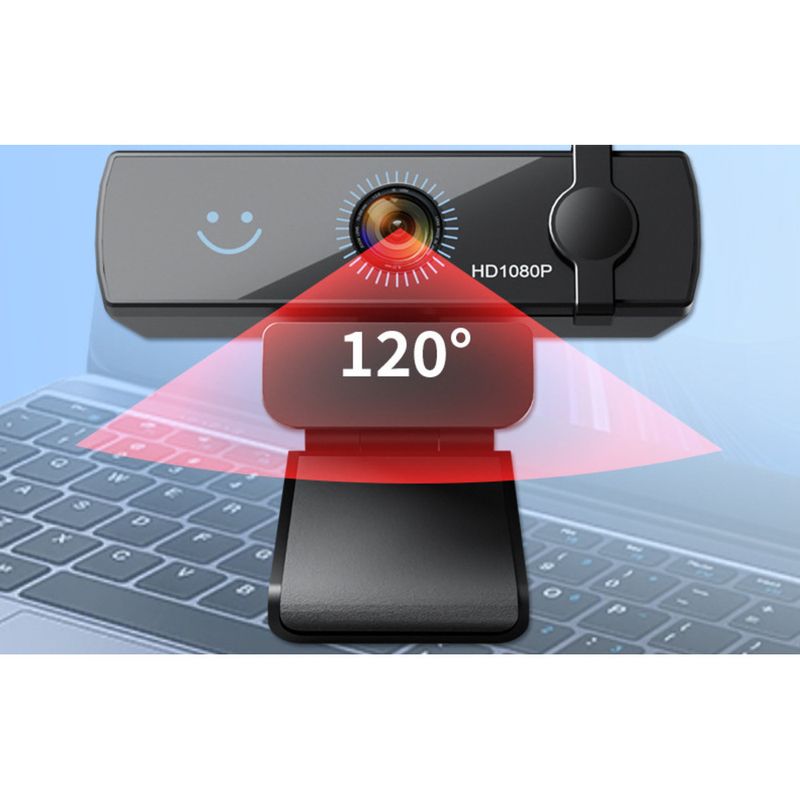 Webcam USB HD 1080P con riconoscimento facciale e microfono - Senza driver, plug-and-play per computer_voghion.com