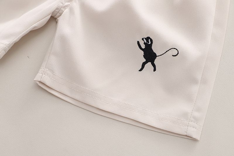 Mère et enfants 2024 Nouvel été garçons col rond lettre imprimée à manches courtes décontracté coton pantalon court deux pièces ensemble fabricant en gros_voghion.com