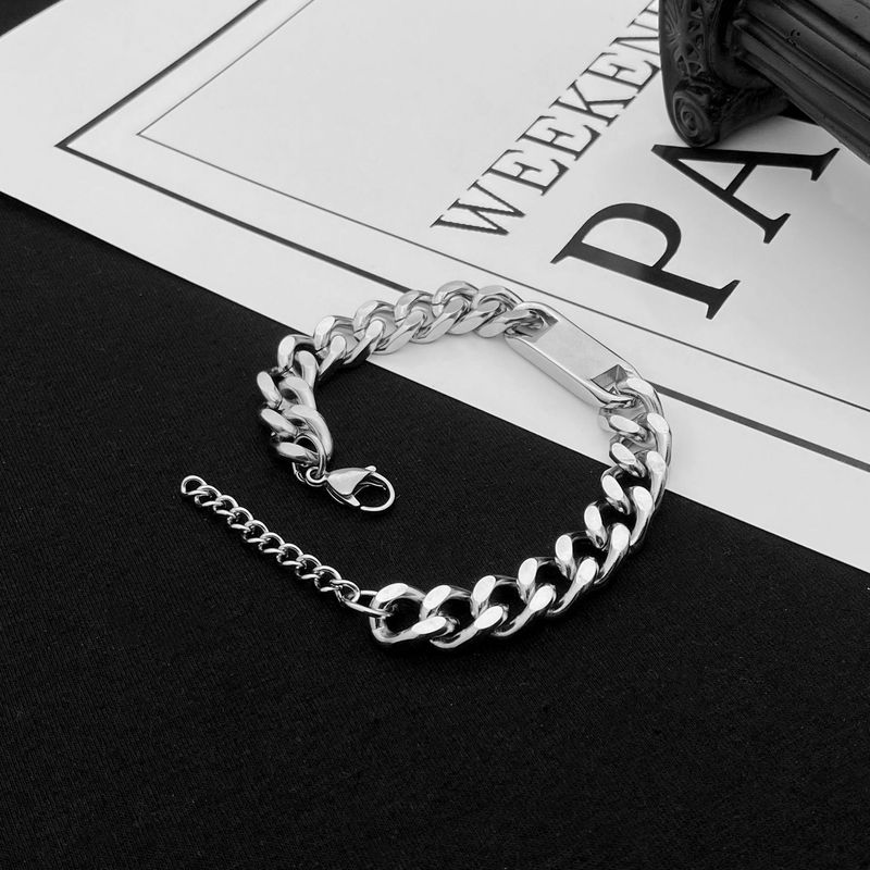 Trend Hip Hop Kette Einfache Persönlichkeit Straße Dicke Kette Zubehör Männer Und Frauen Quadrat Marke Kubanischen Armband_voghion.com