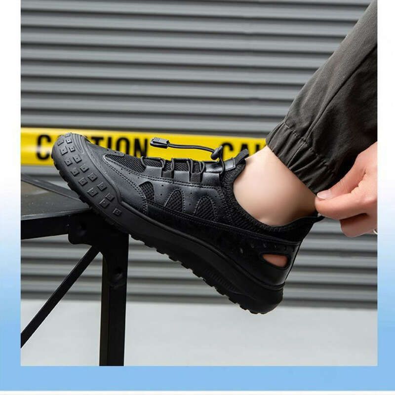 Atmungsaktive, hohle, lässige Mesh-Schuhe für Herren im Sommer, rutschfest und verschleißfest, leichte Arbeitssportschuhe für den Außenbereich_voghion.com