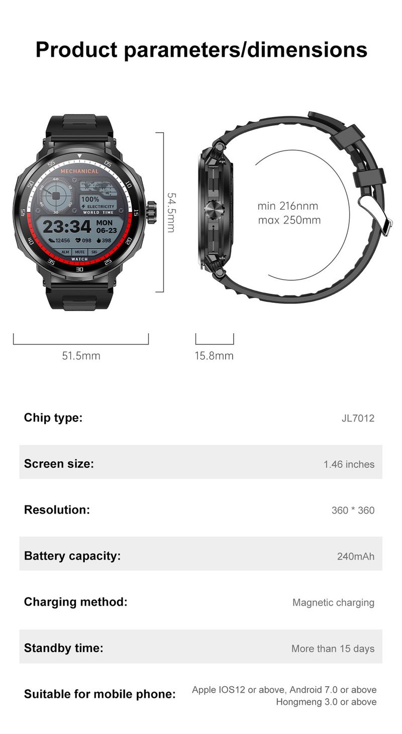 Özel Bluetooth Çağrı Saati Spor Kalp Atış Hızı Kan Oksijen Kan Basıncı İzleme Çok Fonksiyonlu Saat_voghion.com