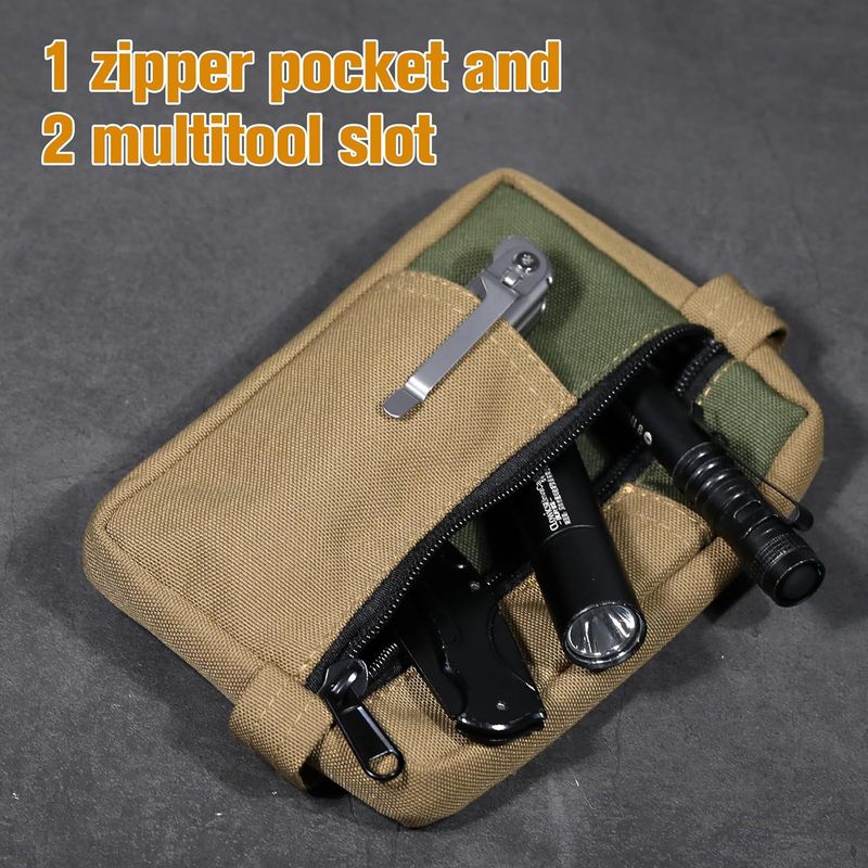 Neue multifunktionale Aufbewahrungstasche im Militärstil, tragbar, Münzgeldbörse, Kartenhalter, Outdoor-EDC-Werkzeugtasche_voghion.com