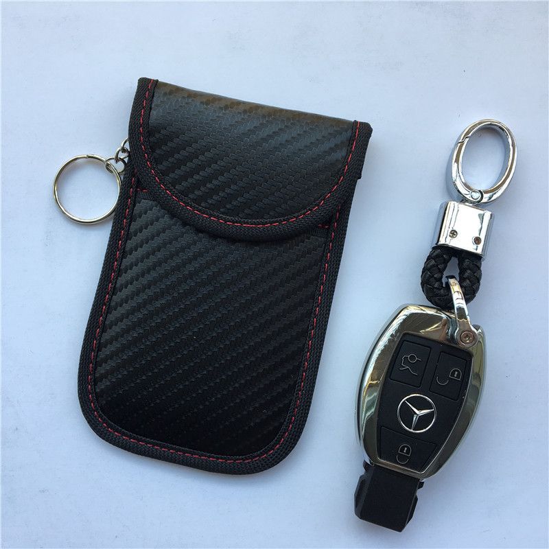 2025 New Carbon Fiber Anti-theft Car Remote Fob Cover RFID Electromagnetic Shielding Key Case_voghion.com