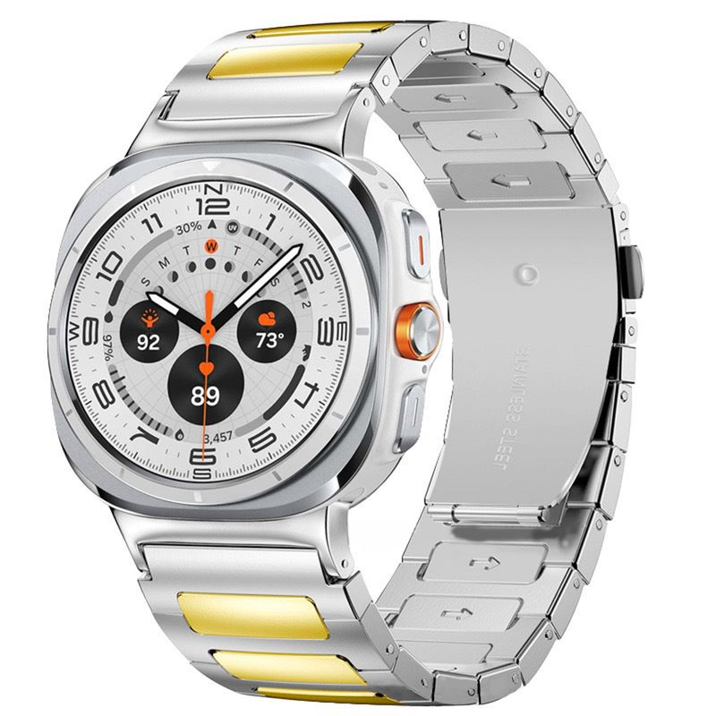 Curea pentru Samsung Galaxy Watch Ultra 47mm din oțel inoxidabil, brățară metalică pentru Samsung Galaxy Ultra, brățară de afaceri pentru bărbați_voghion.com