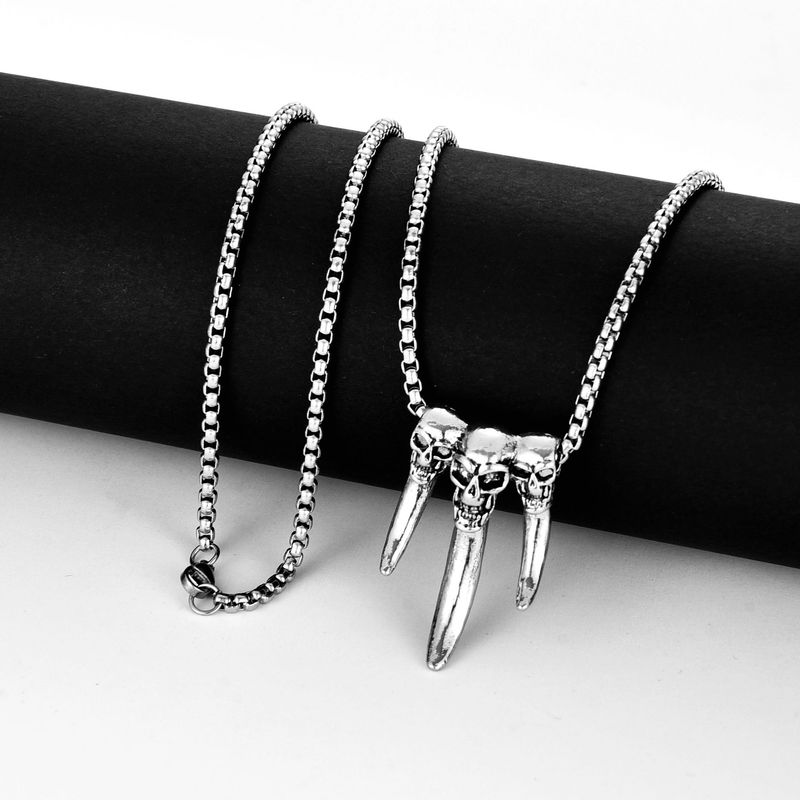 Men's Necklace Hip Hop Pendant European And American Personality Ins Pendant Long Sweater Chain Couple Pendant Retro Jewelry_voghion.com