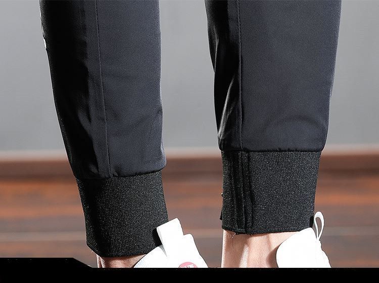 Sommerliche und trendige Freizeitleggings für Herren, elastische Taille, vielseitige, trendige Slim-Fit-Sporthose mit kleinem Bein_voghion.com