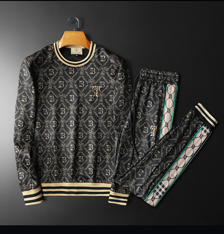 Men's Clothing New Autumn And Winter Men's Suits Korean Style Slim Casual Youth Sweatshirts And Sweatpants Sports Suits Men's Two-piece Set_voghion.com