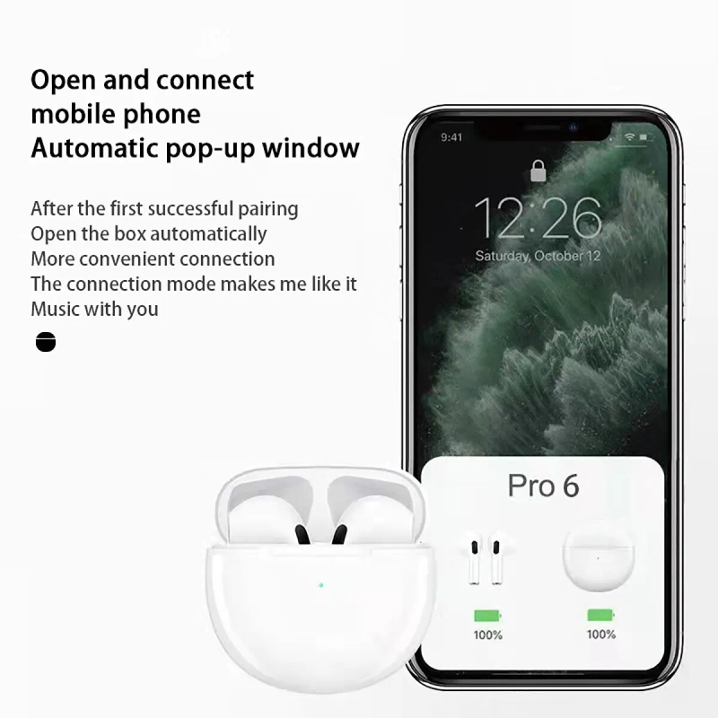 PRO6 Trådlöst Bluetooth Headset TWS Running Yungong Ny Stereo Binaural in Ear Game Gift Color_voghion.com