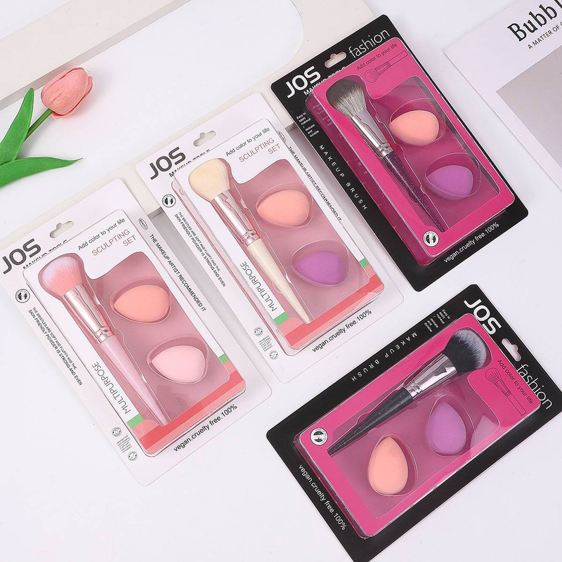 Makeup Refresh Make-up-Pinsel-Set Lidschatten Rougepinsel Puderquaste Kein Puder kein Puder 3 Pinsel Einzelpinsel_voghion.com